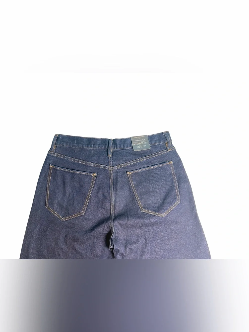 Banana Republic Regular Straight Leg Jeans Mens Size 33 X 32 Heritage Dark Wash
